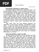 Sobre o Novo Utilitarismo