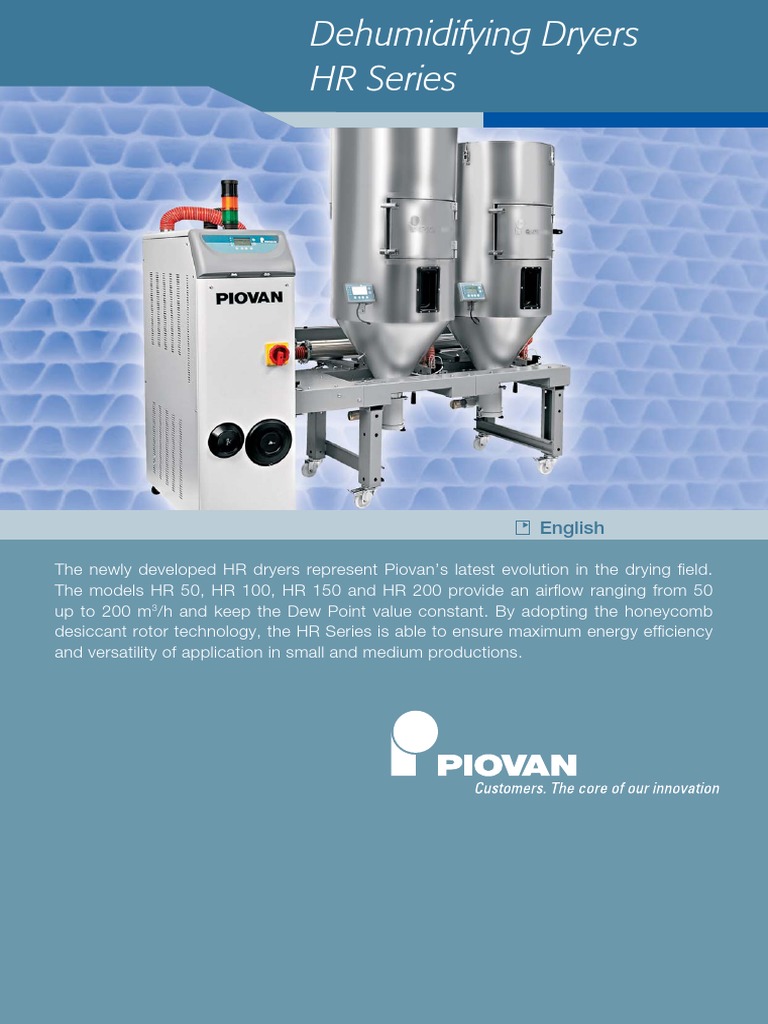 Dehumidifying Dryers by Piovan PDF Clothes Dryer Temperature