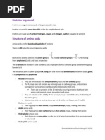 Biology Notes (Proteins)