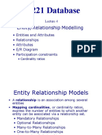 Database Entity Relationship Modelling