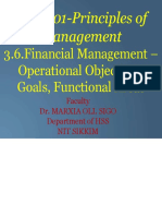 POM-3.6 - Financial Management-Operational Objectives, Goals, Functional Areas
