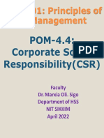 CSR Principles of Management