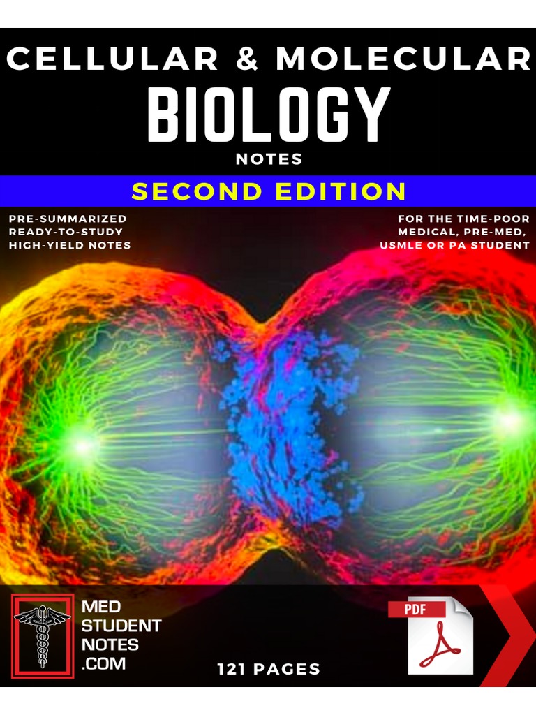 Cellular Molecular Biology Notes PDF Mitosis Cell Signaling