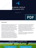 Telenor Group: First Quarter 2021