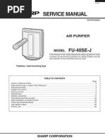 Service Manuals Sharp AIR PURIFYER FU 40SE J FU 40SE J Service Manual