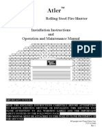 Atler: Rolling Steel Fire Shutter Installation Instructions and Operation and Maintenance Manual