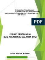 Mesyuarat Penataran Format Baharu Penilaian Akhir (Pa) Dan Pentaksiran Berterusan (PB) Bagi Semua Mata Pelajaran Kolej Vokasional (KV) Zon Tengah