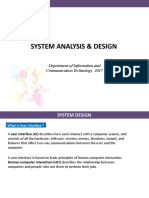 System Analysis & Design: Department of Information and Communication Technology 2017