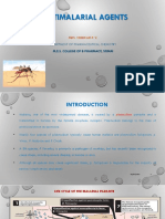 Antimalarial Agents: Department of Pharmaceutical Chemistry