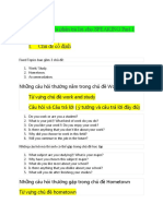 Bộ câu hỏi và phần trả lời cho SPEAKING Part 1