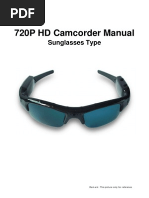 User Manual Of 720P HD Sunglasses Video Recorder | PDF | Computer.