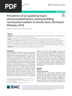 F Ethiopia Prevalence of Occupational Injury and Associated Factors Among Building