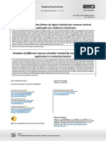 Análise de Diferentes Fontes de Água Tratada Por Osmose Reversa