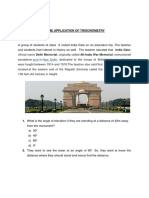 Some Application of Trigonometry Case Study 1:: Arch New Delhi India