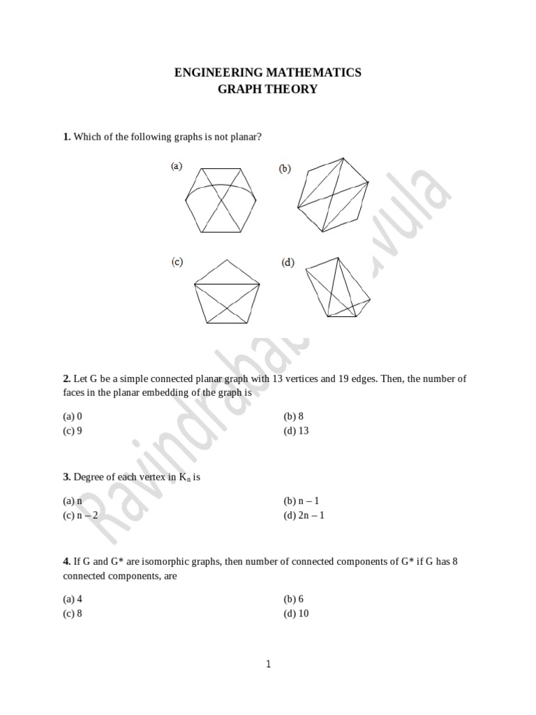 1.practice Questions | PDF | Vertex (Graph Theory) | Mathematics