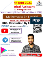 Mathematics in EngICAR IARI Technician 2022 Compilation Printable