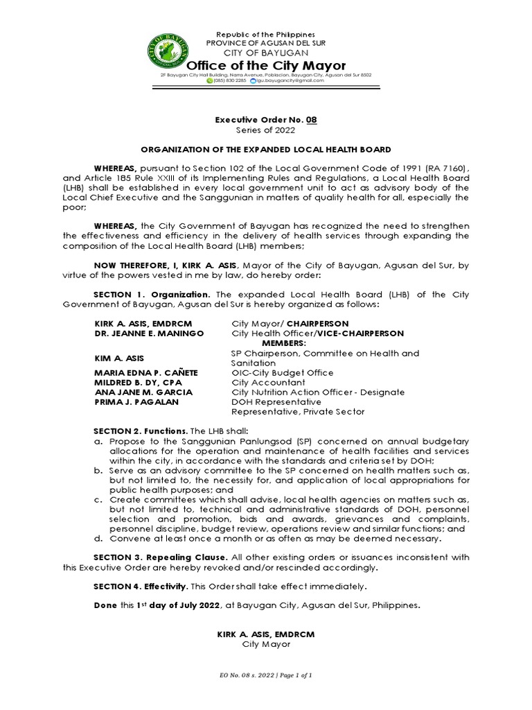 Expanded Local Health Board Organization | PDF | Justice | Crime & Violence