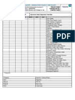 FC 4.1.13 - Backhoe Loader Operator's Checklist Form