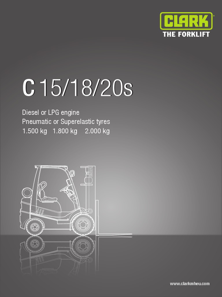 Clark C15/18/20s Engine Specifications | PDF | Forklift | Liquefied ...
