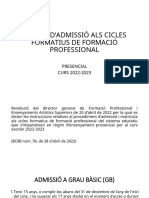 Procés Admissió Presencial FP (Curs 2022-2023)