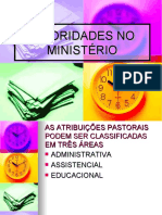 PRIORIDADES NO MINISTÉRIO