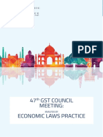 47th GST Council Meeting Analysis by Economic Laws Practice