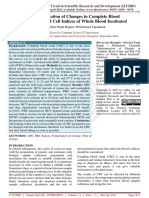 Implementation of Changes in Complete Blood Count and Red Cell Indices of Whole Blood Incubated