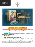 Vecernia 07.08.2022, Duminică Seară