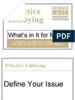 Effective Lobbying: What's in It For Me?