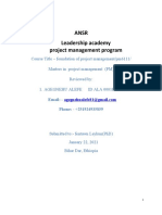 Ansr Leadership Academy Project Management Program