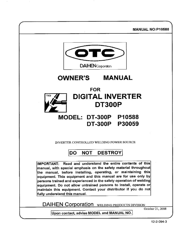 DT 300P Manual | PDF