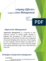 Developing Effective Impression Management