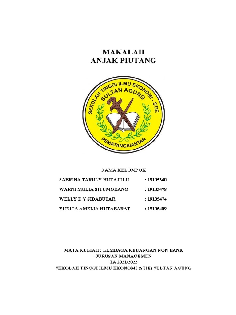 Anjak Piutang Stie | PDF | Pengelolaan Keuangan & Uang
