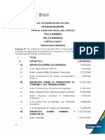 Apartado II Ley de Ingresos Del Estado de Aguascalientes 2021