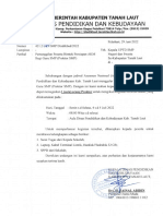 Surat Pemanggilan Peserta Bimtek Proktor Anbk SMP 2022