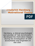 Frederick Herzberg Motivational Theory