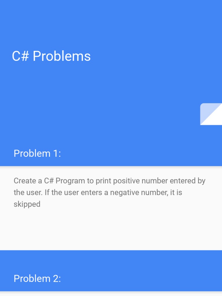C# Problems | PDF