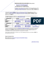 Board Resolution - Selling of Shares