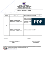 Department of Education: Weekly Budget of Work