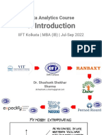 Data Analytics Course (IIFT Kolkata) Lectures 1 - 4 21072022
