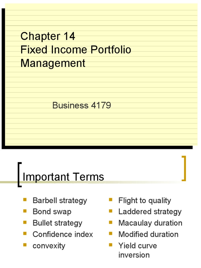 Fixed Income Portfolio Management Insights | PDF | Bond Duration ...