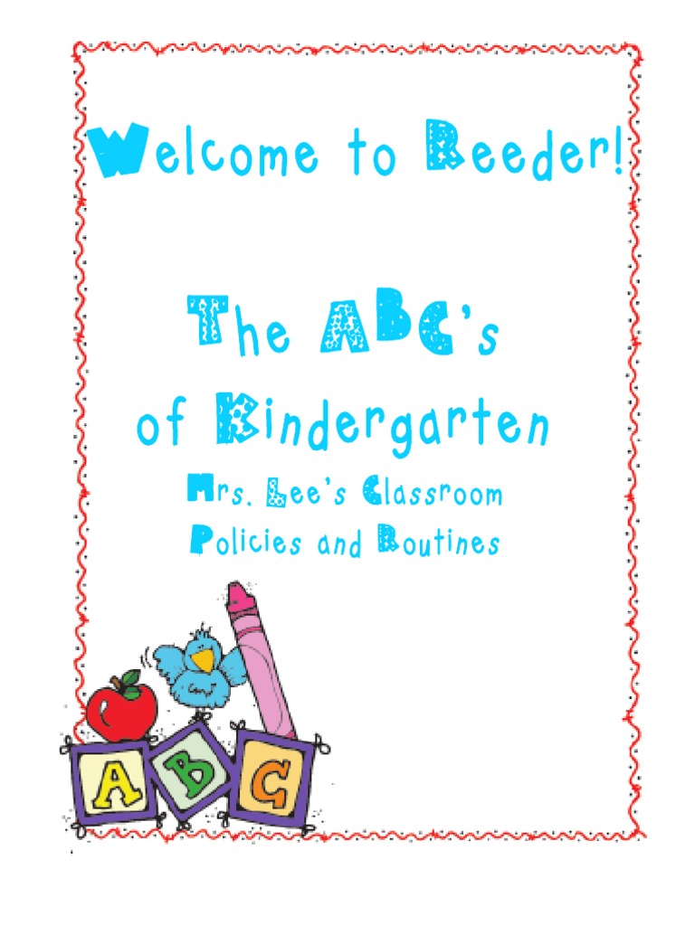 Kindergarten Classroom Policies Guide | PDF | Self Esteem | Classroom