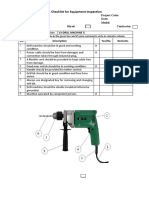 Checklist For Equipment Inspection Drill Machine