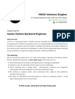 YNOS Venture Engine: Senior Python Backend Engineer