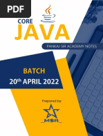 CoreJAVA 20apr2022