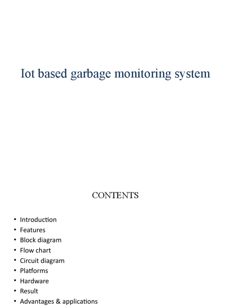 Iot Based Garbage Monitoring System | PDF | Arduino | Sensor