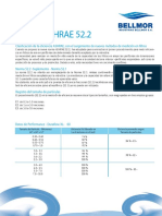 Norma ASHRAE 52.2 - Clasificación de filtros por eficiencia