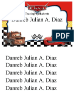 Danreb Julian A. Diaz: Tracing Worksheets