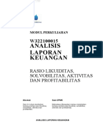 MODUL 04. RASIO LIKUIDITAS, SOLVABILITAS, AKTIVITAS Dan PROFITABILITAS