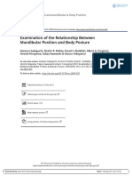 Examination of The Relationship Between Mandibular Position and Body Posture